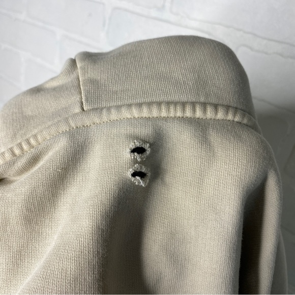 Pangaia Bone Beige Tan Pullover Organic Recycled Cotton Hoodie Size Medium - Picture 12 of 12
